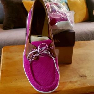 Fuschia Boat Shoes